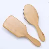 Peigne à cheveux en bambou, brosse à palette, coussin d'air, peigne de Massage, brosse démêlante, brosses à cheveux antistatiques