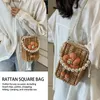 Bag Casual Straw Basket Practical And Elegant Shoulder Bags Drawstring Crossbody Purse Handbag For Women