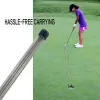 Ayuda portátil de aluminio Metal Golf Swing alineación entrenamiento palo varillas accesorios de práctica para golfista apuntando a poner