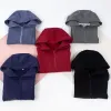 LL Damen-Fleece-Hoodie mit Reißverschluss, Yoga-Kleidung, dick, Herbst-Winter-Kleidung, Kaschmir-Sport-Top, lässiges Kapuzen-Outfit, 14 Farben