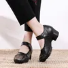 Casual Schuhe Bunte Frauen Vulkanisieren Nähte Gemalt Blume Echtes Leder Schnalle 3CM Platz High Heels Druck Zapatos Mujer