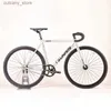 Cyklar Ride-ons Fixie Fixed Gear Bike Tsunami Track Sing Speed ​​Racing Bicyc 700C SNM100 ALUMINIUM Legering Frame Cycling Parts Customizab L240319