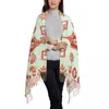 Scarves Customized Printed Vintage Richloom Teahouse Toile Chinoiserie Pagoda Scarf Women Men Winter Oriental Style Shawls Wraps