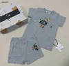 Combinaisons de luxe pour tout-petits, body imprimé ours pour nouveau-né, taille 73 à 110, ensemble T-shirt d'été pour nourrissons, manches courtes et shorts, 24 mars