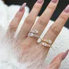 18k gold band rings diamond wed engagement designer ring for woman party 925 sterling silver 5A zirconia luxury fashion jewelry womens dating friend gift box size 5-9