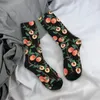 Chaussettes pour hommes mode hommes hommes fou pêche plante chaussette Polyester fruits haute qualité femmes bas printemps été automne hiver