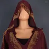 エスニック服アフリカン女性伝統的なシフォンダイヤモンドジャラビヤフードドアバヤイスラム教徒ドレスモロッコカフツンブーブローブガウンダシキ