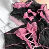 Sexe Tie Style Underwear Lace Hollow Bow dames Panties Mid-Waist Breathable Triangular Shorts Breifs 240402