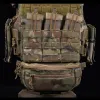 Väskor Tactical Vest Drop Pouch Fanny Bag, 5.56 Triple Magazine Pouch, Plate Carrier Front Flap Molle Pouches Chest Pack Accessory Bag