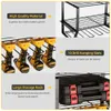 Simesove Power Organizer,heavy Duty Metal Organizer and Storage,wall Mount Cordless with 10 Drill Holder,power Tool Storage Rack for Garage Organization