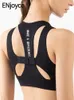 BRAS ENJOYCE Sports Yoga Débardeur Femmes Creux Bouton arrière Soutien-gorge Haute Résistance Fitness Gilets de course Sous-vêtements d'entraînement Gilet de gymnastique