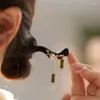 Pinces à cheveux Style chinois Vintage Blackwood fleur perle fermoir bâtons 2024 tendance tempérament féminin simple épingle à cheveux pince accessoires