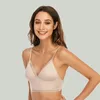 Soutien-gorge sous-vêtements français en forme de U, grand dos ouvert, soutien-gorge en soie glacée, fin, Sexy, Invisible, beau dos, sans anneau en acier, col en V