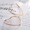 Hoop Earrings Simple Howllow Heart For Women Trendy Korean Style Oversized Party Jewelry Accessories Gifts Cool Things