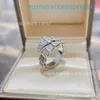 2024 Designer Luxury Brand Jewelry Band Rings 925 Silver Plated 18K Diamond Light Wide and SMROUN Opening Personalized Snake Bone Ring