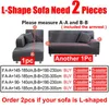 Chair Covers Waterproof Sofa 1/2/3/4 Seats Solid Couch Cover L Shaped Protector Bench