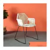 Мебель для гостиной Современный минималистский скандинавский одинарный набор стульев для домашнего балкона и патио - стильный плетеный металл для отдыха Dr Dhx3O