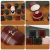 Custom Retro Mini Ring Box Highend Diamond Proposal Wedding Ceremony Jewelry Pograph Props 240309