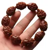 Strand Olive Nut Handmade Double-Sided Stone Carving Jadified Material Arhat