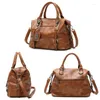 Sacs de soirée Vintage Huile Cire Cuir Sacs à main de luxe Femmes Designer Dames Main pour 2024 Sac Sac A Main Femme Bolsa Feminina