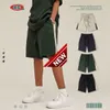 Roupas masculinas |2024 primavera/verão textura série 360g contraste cor aberta waffle shorts solto etiqueta de moda