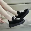 Casual Shoes Kobiety Sneakery modne z koronkową platformą wulkanizowane vintage dla oddychającego płaskiego zapatos mujer