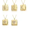 Pendant Necklaces Openable Po Picture Locket Necklace Valentine's Day DIY Moon Square