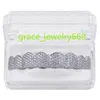 New Design 3A Body Jewelry Ice Crystal Zircon Teeth Rapper Food Grillz