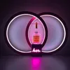 Estante de barra LED con anillos dobles, presentador de exhibición de botellas de licor, champán LED definitivo, portador de escaparate de botellas Hennessy