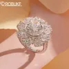 GRA Certyfikowane 5CT Moissanite Ring Big Diamond S Sterling Sier Sier For Women zaręczyny Obietnica Wedding Bejdia