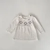 Sukienki dziewczynki 2024 Spring Baby Baby Długie rękaw Sukienka Dzieci Lapel Casual Bilming Toddler Cute Princess Children Ubrania