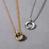 2024 Nieuwe Franse ketting met staart Snake Series Emaille dubbele ring ketting Melk Wit Bruin Koffie Unieke ontwerper Halsstuk Retro Licht Luxe Veelzijdig