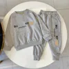 Bambini Autunno Primavera Moda 2 pezzi Felpa con cappuccio + pantaloni Tute sportive in cotone per ragazzi Ragazze Abiti casual Tute Set di abbigliamento per bambini