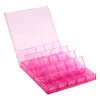 Flaskor 20 rutnät Clear Display Case Organizer Holder For Jewelry Nail Rhinestone Pärlor Box Akryl Makeup Organiser Nagel Art Storage Box