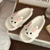 Slippers comwarm schattige konijnen slippers slippers zomer kinderen cartoon zachte sandalen indoor badkamer antislip flip flops familie mooie schoenen