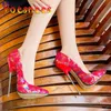 Dress Shoes Europeand And American Nightclubs Metal Heels Pumps Illusory Color Print Womens Large Size Pointed Toe High 16CM1LM6 H240321