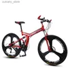 Bicicletas Ride-Ons Wolface 24/26 polegadas Mountain Bike Estudantes adultos Undined Variab Speed ​​Car Folding Doub Disc Brake Absorção de choque Bicyc L240317