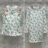 Premium Correct Version Fashion Women's Flowers Vest Top T-shirt Long Sleeved Hoodie Dress