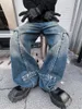 Jeans da uomo SYUHGFA Abbigliamento 2024 Primavera Coreano Streetwear Moda Tessitura Dritto Casual Allentato Gambe Larghe Pantaloni In Denim
