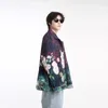 Men's Jackets Autumn Vintage Cool Plant And Floral Jacquard Print Jacket Unique Stylish Outerwear Men Clothing Streetwear