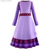 Cosplay Anime Costumes Asha SS Purple Long Dress Full Set Halloween Makeup Christmas Carnivalc24320