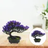 Decorative Flowers Simulation Welcome Pine Artificial Tree Plant Plastic Decor Decoration Desktop Adornment Imitation Bonsai Child