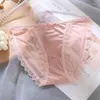 Calcinha feminina sexy adolescente meninas transparente ultra-fino renda pele-amigável respirável purificado algodão virilha cintura baixa briefs