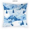 Kudde Cartoon Tree Printing Sitting Cover Colorful Floral Decorative Pillows Home Decor Flower Velvet Soffa Textile E2095