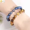 Bangle 26-Letter A-Z Initial Heart Shape Crystal Bracelets Genuine Natural Stone Amethyst Obsidian Sodalite Bracelet For Lover Natural Stone Bracelet H283 240319