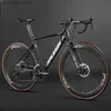 Велосипеды Ride-Ons 700C Racing Road Bike Алюминиевый сплав 14/16-скоростная рама Гравийный велосипед Встроенный тормоз и переключение передач 18-скоростной гидравлический дисковый тормоз L240319