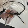 Belts New Round Leather Rope Thin Belt Women Fashion Decorative Knotted Waist Rope Skirt Decorative Coat Sweater Strap