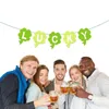 Party Decoration Outdoor St. Patrick's Day Banner Luck of the Irish Flag Celebration Decor for Home Mantel