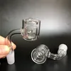 Doble tubo XXL Reactor de núcleo térmico Clavo de cuarzo Banger con OD 28 mm ID 17 mm Hembra Macho 10 mm 14 mm 18 mm 45 90 Quartz Banger LL