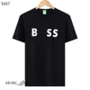 Bosss Mens T Shirt Wysokiej jakości moda męska koszulka T-shirt luksusowy polo okrągła szyja oddychająca top koszula biznesowa